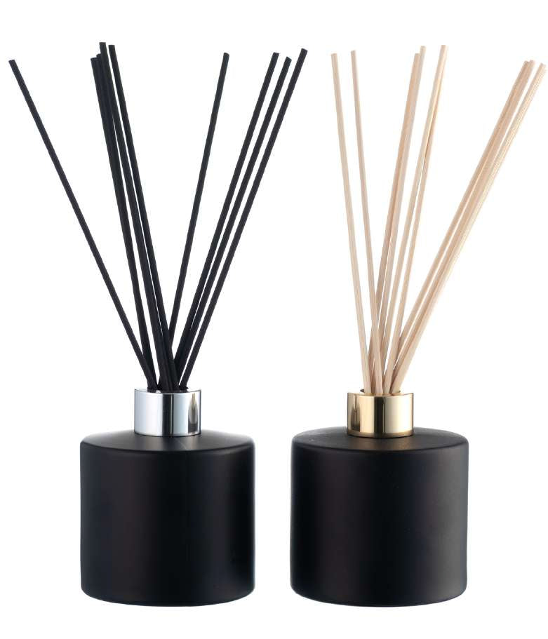 200ml Round Diffuser Bottle - Matt Black 48 Units