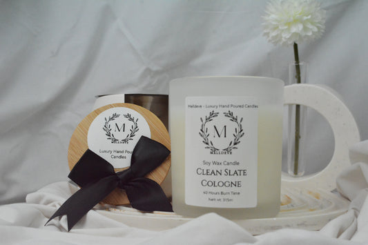 Luxury Soy Wax Candle - Clean Slate Cologne