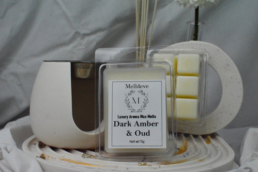 Melldeve Luxury Wax Melts - Dark Amber & Oud