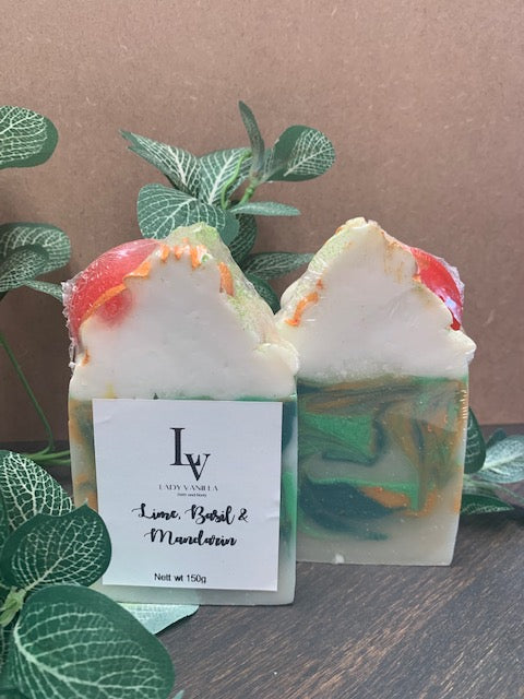 Lime Basil & Mandarin Handmade Soap Bar