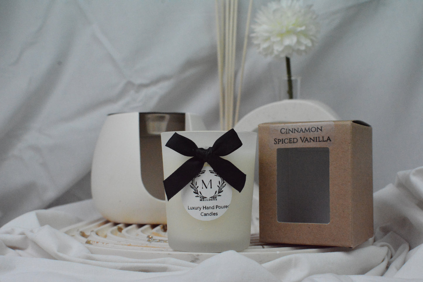 Luxury Votive Soy Wax Candle - Cinnamon Spiced Vanilla