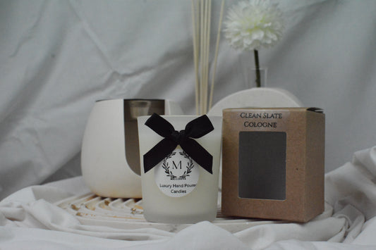 Luxury Votive Soy Wax Candle - Clean Slate Cologne