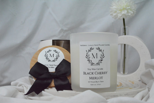 Luxury Soy Wax Candle - Black Cherry Merlot