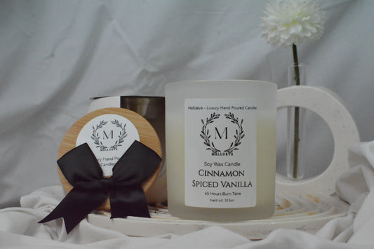 Luxury Soy Wax Candle - Cinnamon Spiced Vanilla