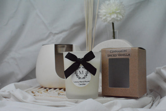 Luxury Votive Soy Wax Candle - Cinnamon Spiced Vanilla