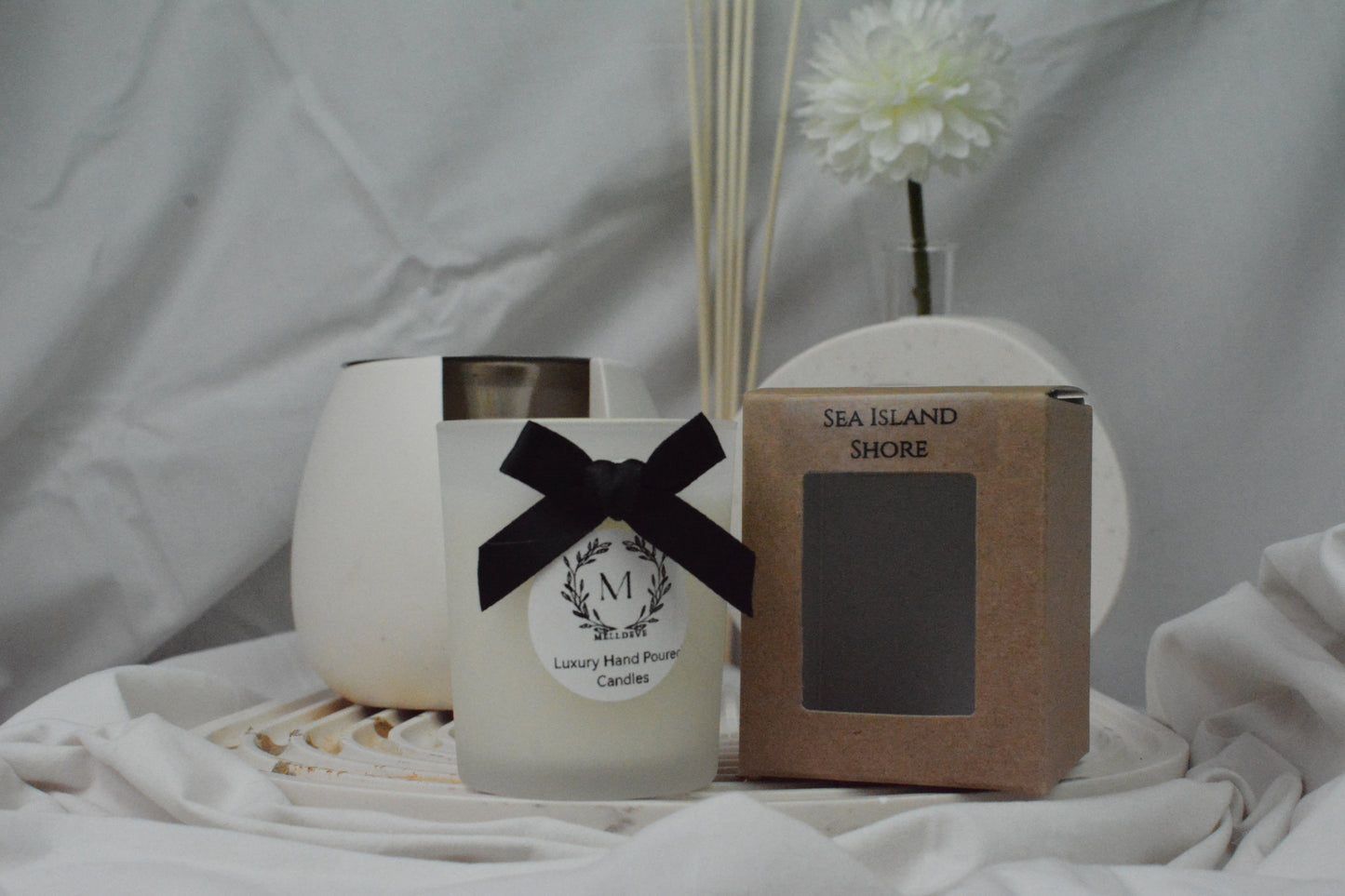 Luxury Votive Soy Wax Candle - Sea Island Shore