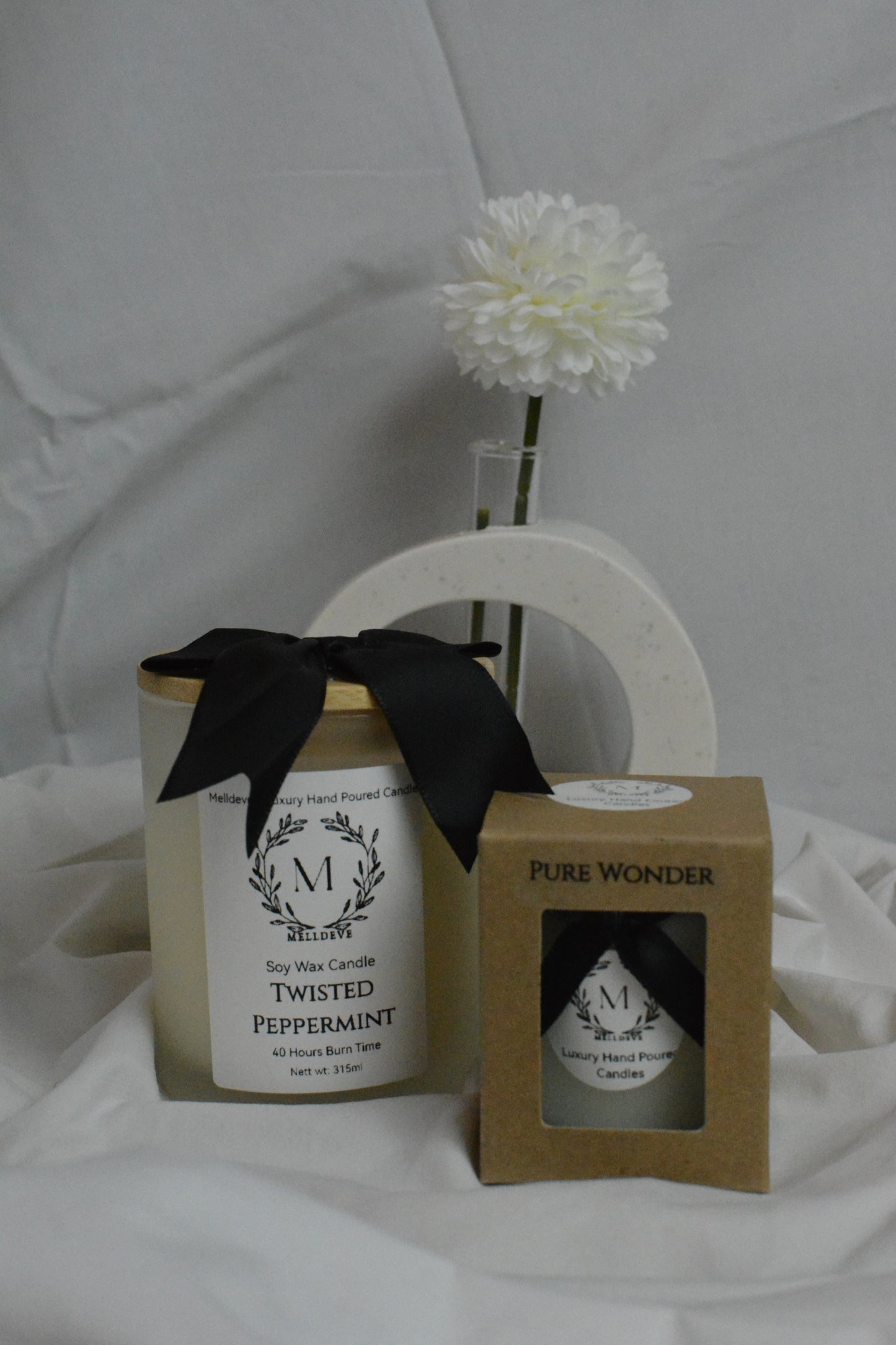Luxury Votive Soy Wax Candle - Twisted Peppermint